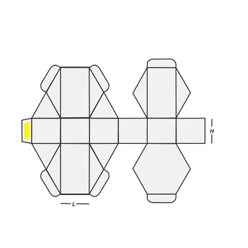 hexagon box packaging template